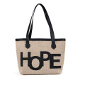 Large Capacity Custom Silkscreen Embroidery Logo Eco-Friendly Recycled Burlap Bags Jute Tote Shopping Bag